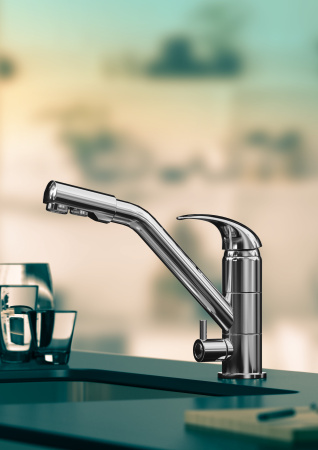 Смеситель для кухни Paulmark HESSEN He213017-CR на раковину хром